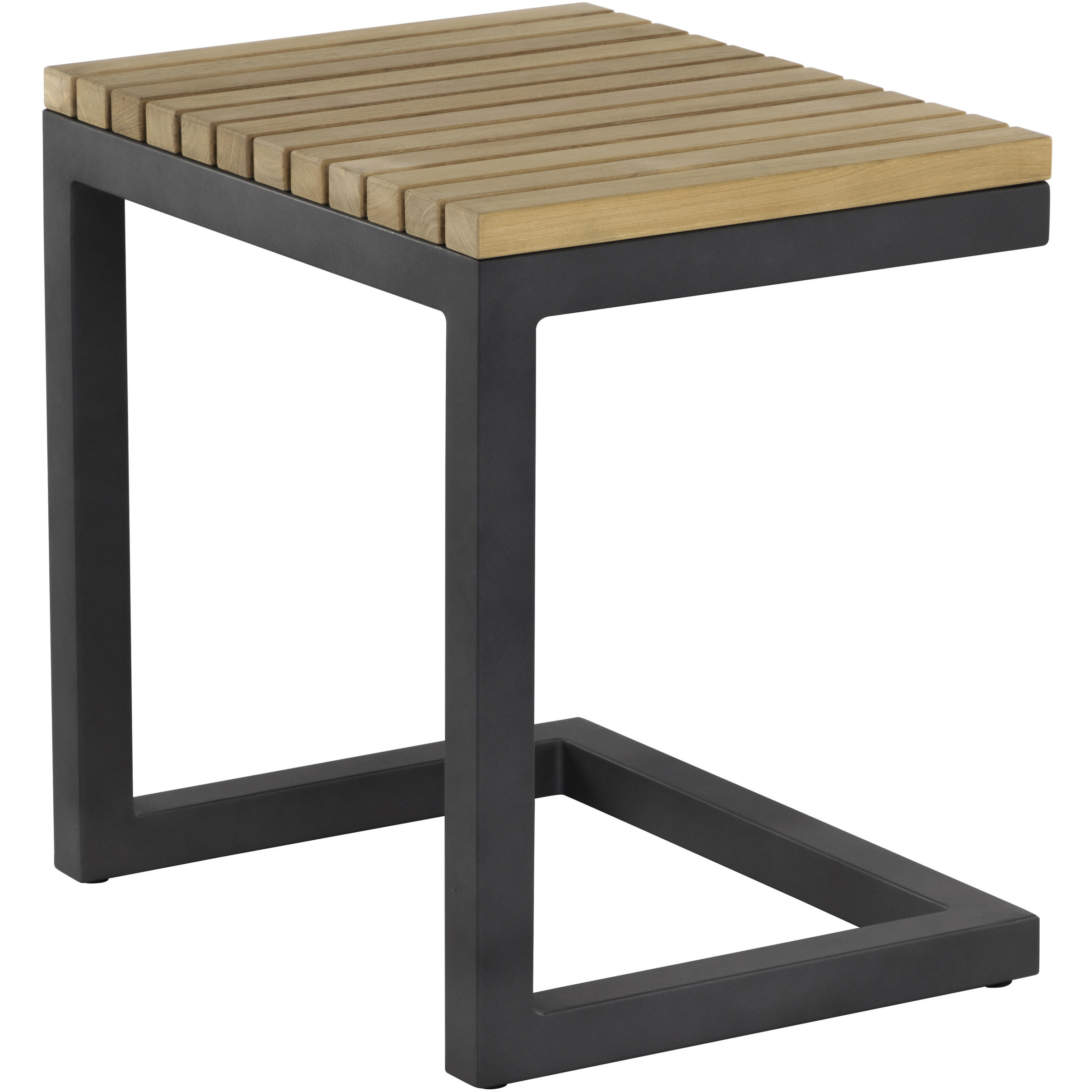 Geneve 21 X 21 inch Natural / Dark Grey Outdoor End Table, C-Shaped